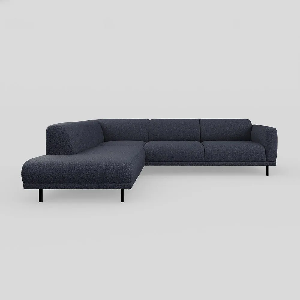 Heal's Harri 3 Str Open End Sofa LHF Boucle Indigo 1