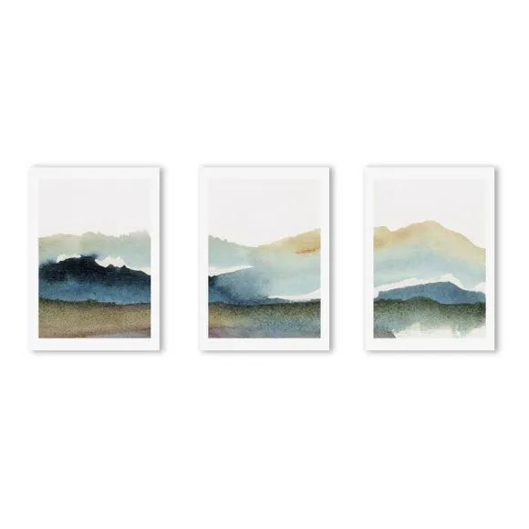 East End Prints Set of 3 Blue Ink Prints 2
