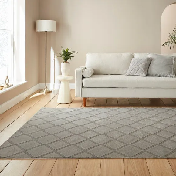 Catherine Lansfield Cosy Diamond Rug 1