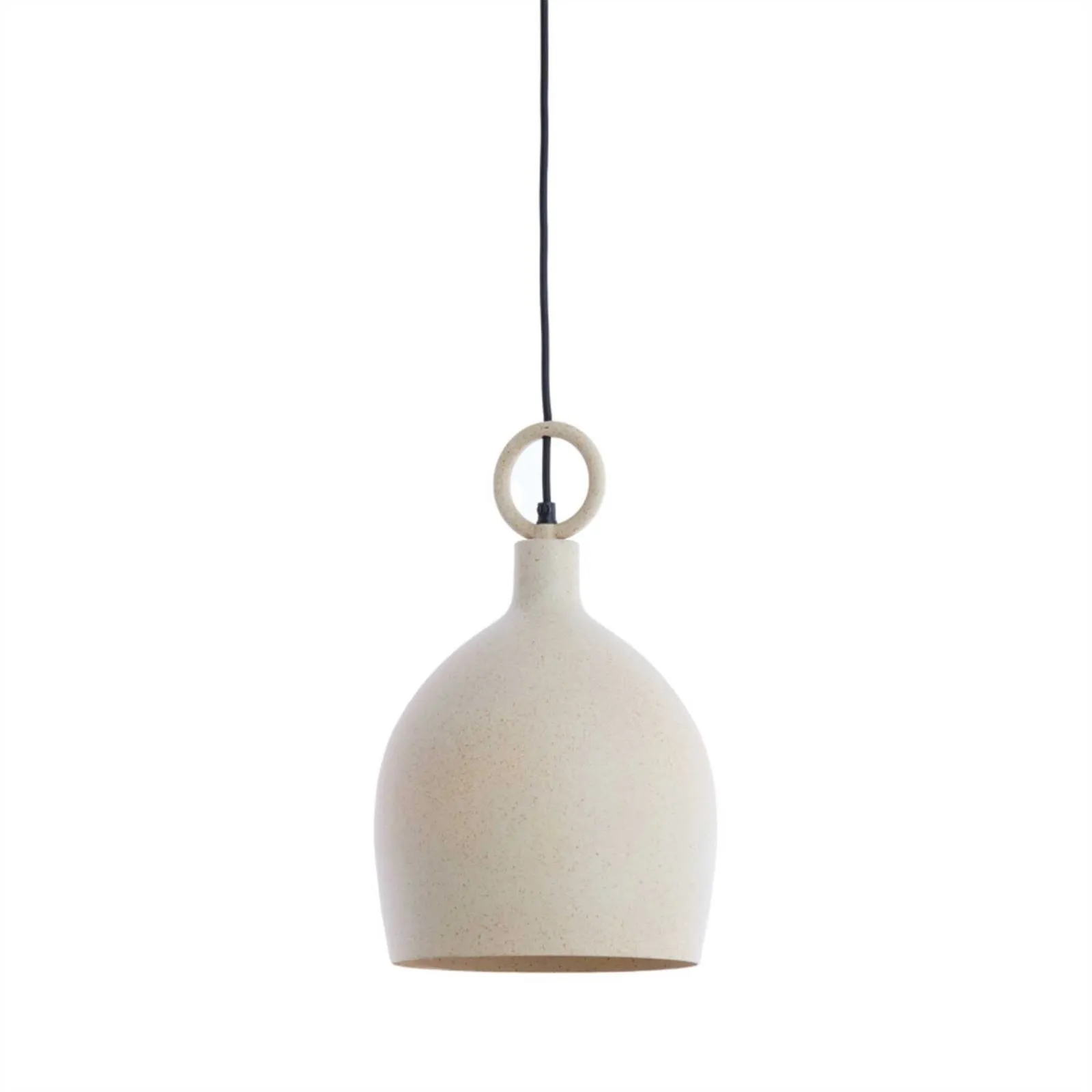 Natural Dome Flecked Pendant Light, Neutral Metal | Barker & Stonehouse