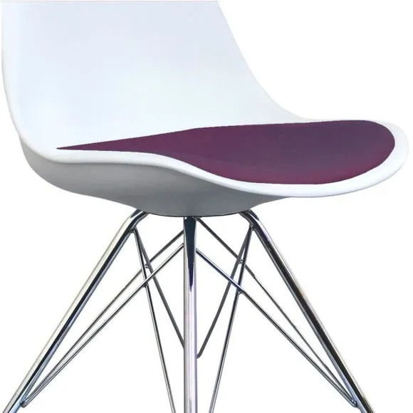 Fusion Living Soho White Plastic Dining Chair 6