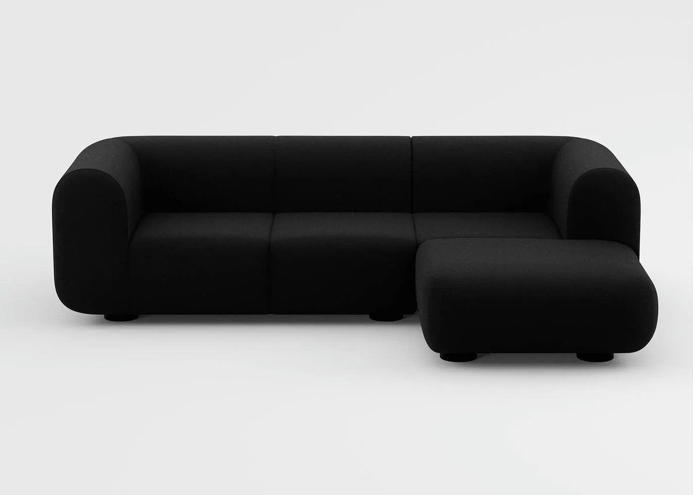 Tom Dixon Plump Corner Sofa Config 5 Hallingdal 0190 Black Legs 1