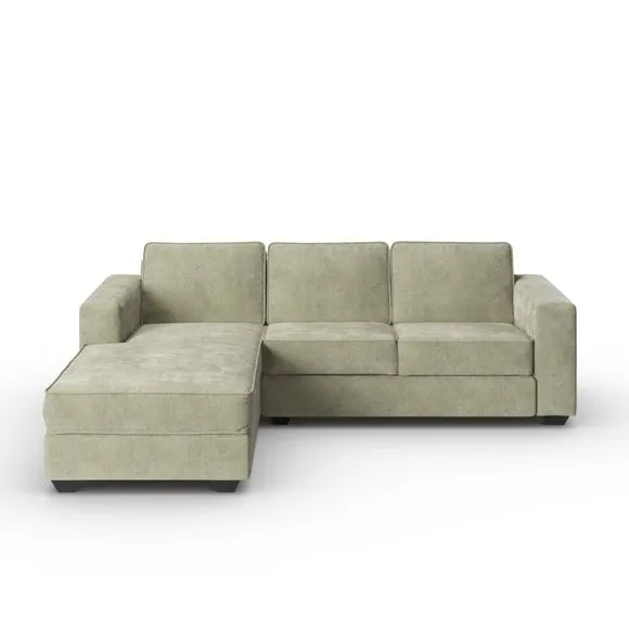 Claude Soft Tonal Chenille Corner Chaise Sofa 6