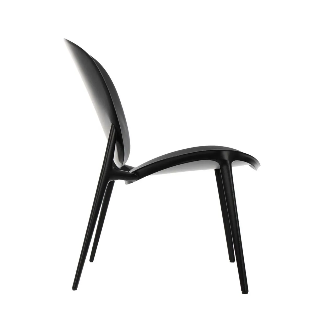 Kartell Be Bop Lounge Chair, Black Plastic | Barker & Stonehouse 4