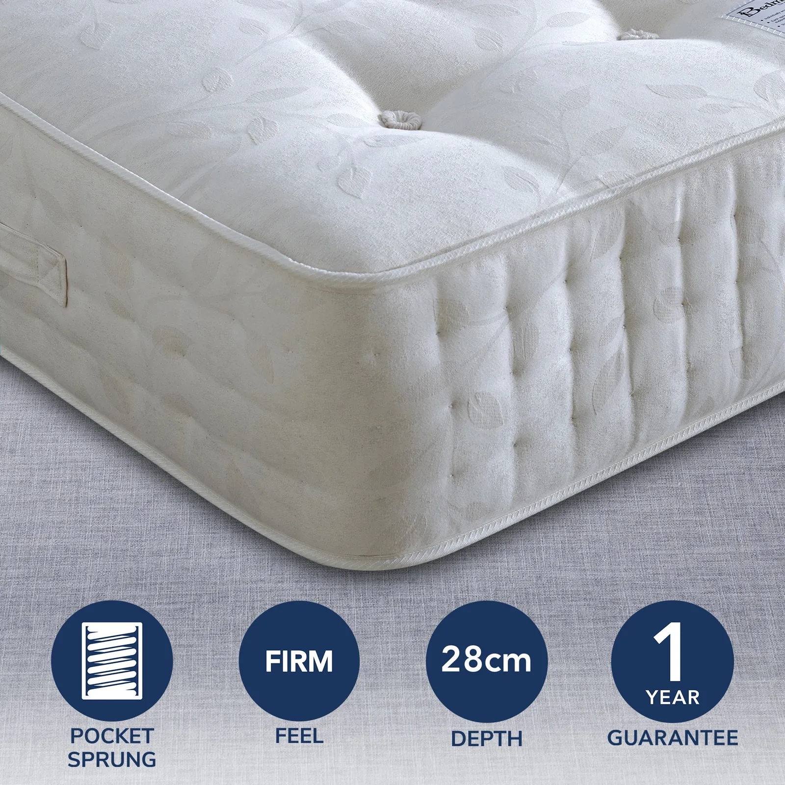 Jewel Firm 2000 Mattress White