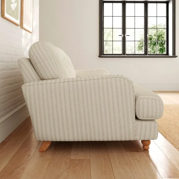 Martha Chunky Chenille Stripe 2 Seater Sofa 3