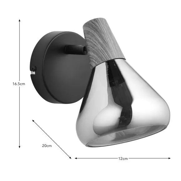 Elements Wolston Bathroom Adjustable Wall Light 5