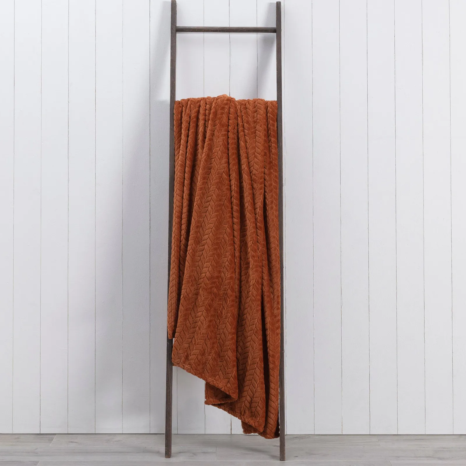 Amelia Fleece 200cm x 200cm Throw Orange