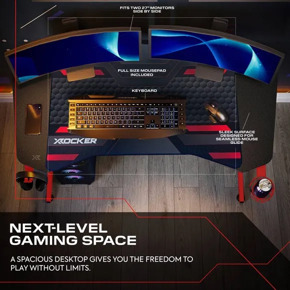 X Rocker Panther Evo Gaming Desk with Mouse Mat 2