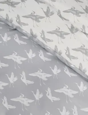 M&S Cotton Blend Bird Print Bedding Set