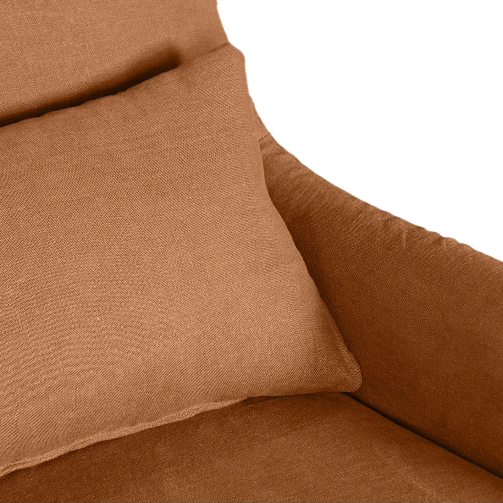 Bibury Armchair - French Riviera Style, Brown Fabric | Barker & Stonehouse 4