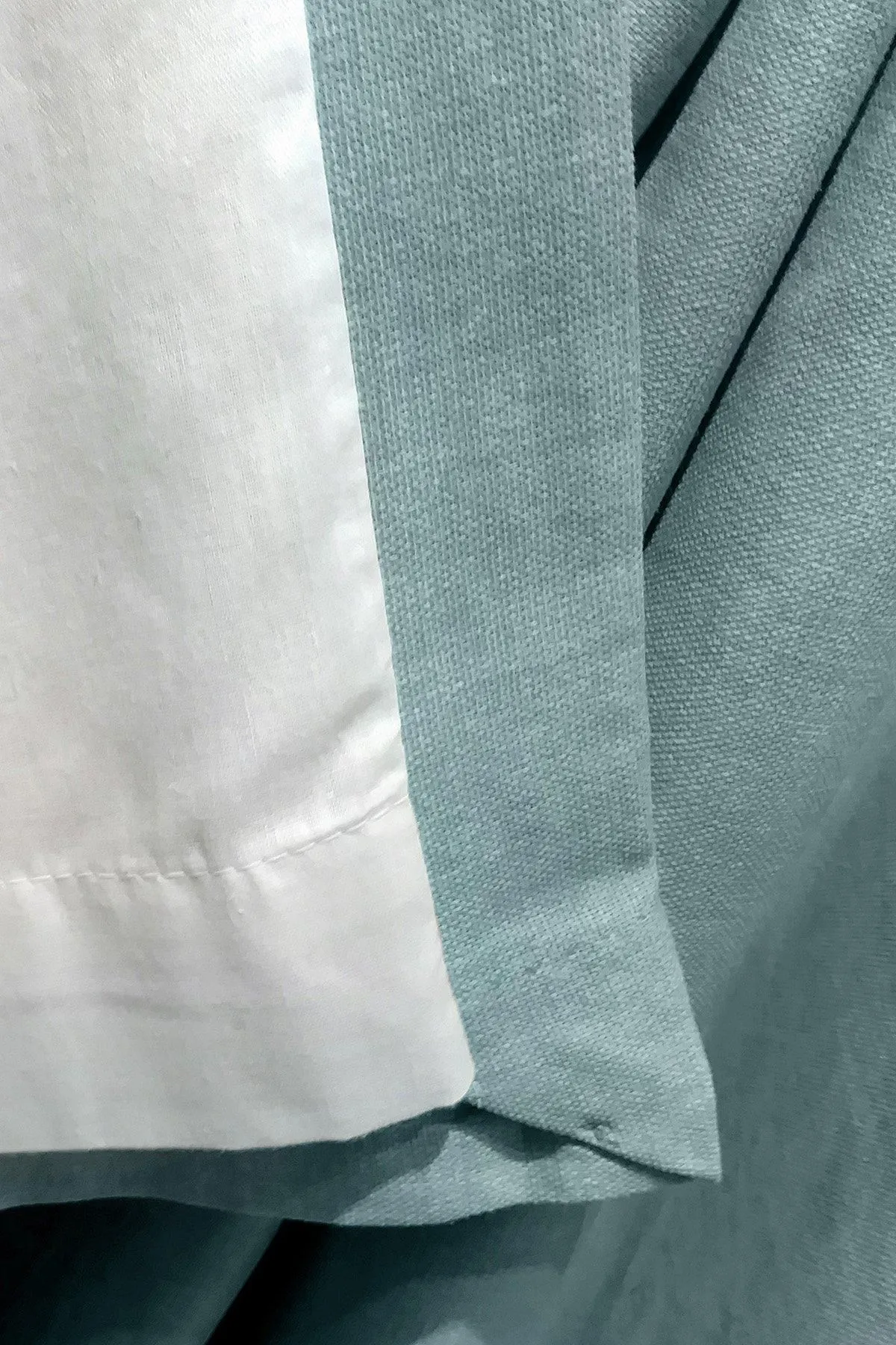 Fusion 'Sorbonne' 100% Cotton Light Filtering Plain Dyed Eyelet Curtains in Duck Egg Blue 4