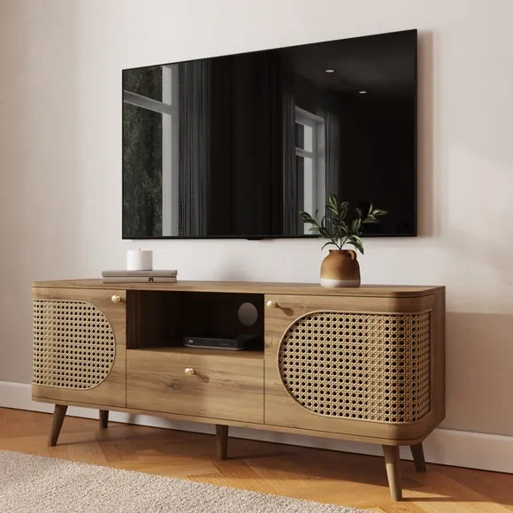 Sorrel Wide TV Unit for TVs up to 55", Wood Effect 2