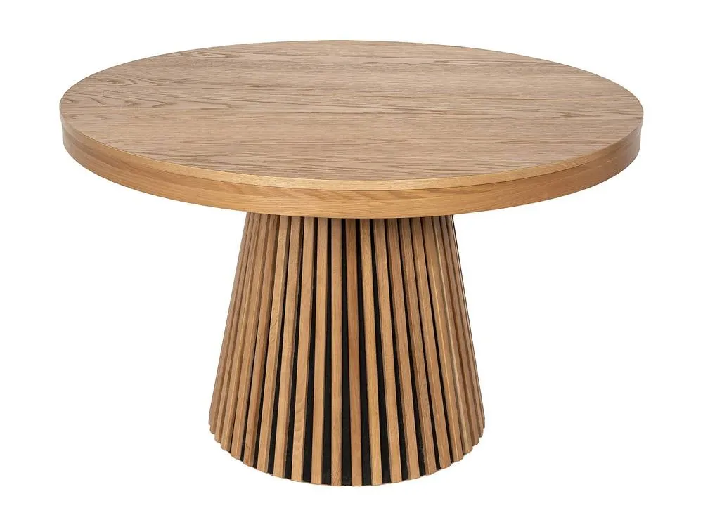Vente-unique 4 - 6 Seater Extendable Dinning Table - Oak Veneer - Light Natural in Light Oak 2