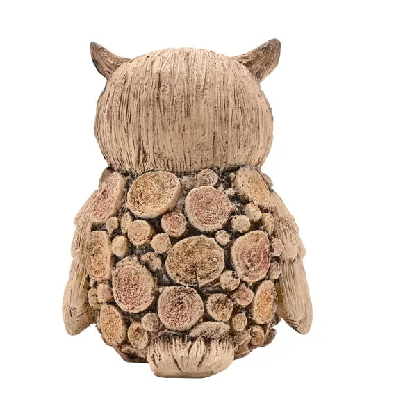 Country Living Wood Effect Owl Ornament 4