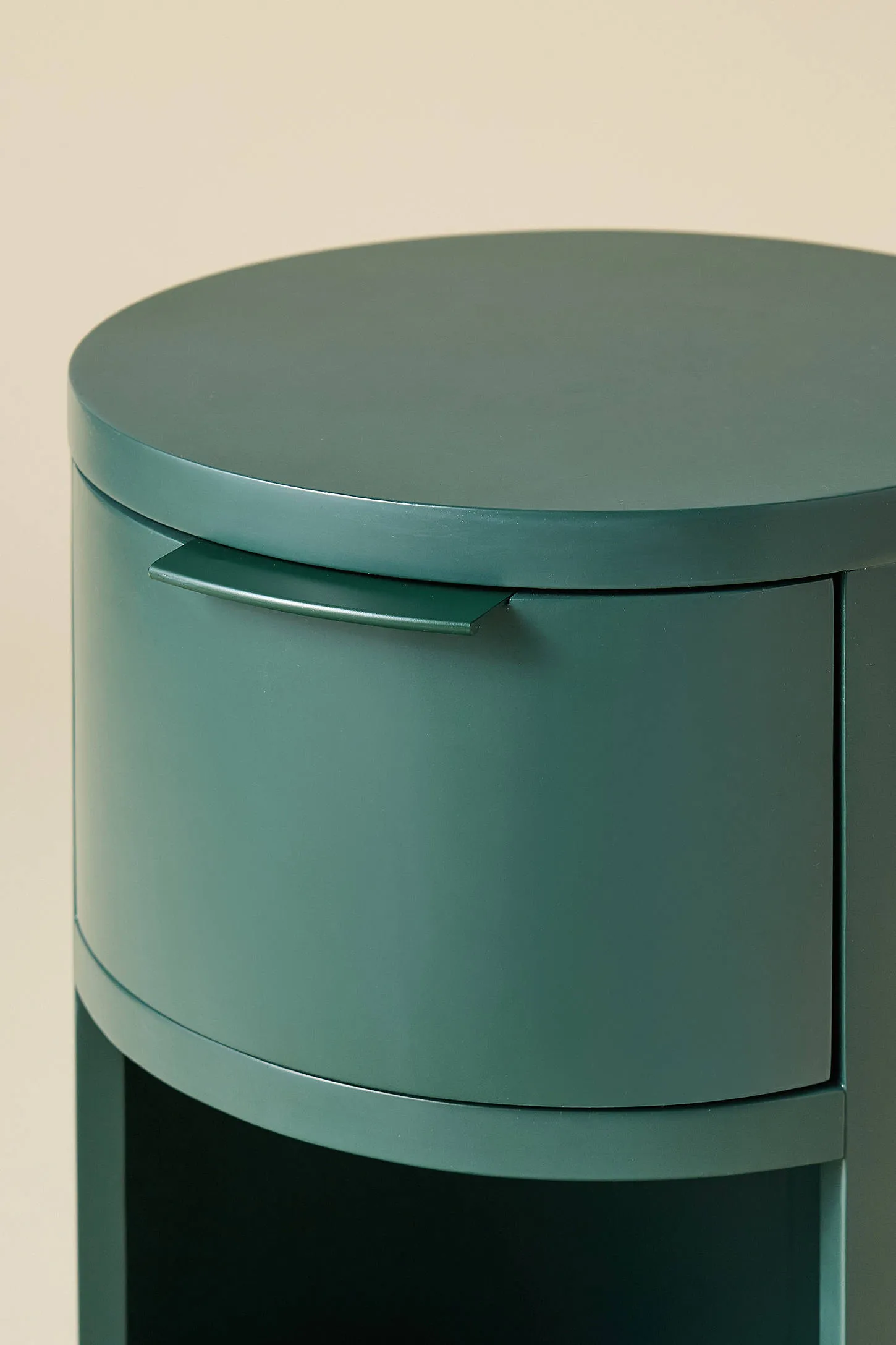 Kane Round Storage Nightstand - Green 3