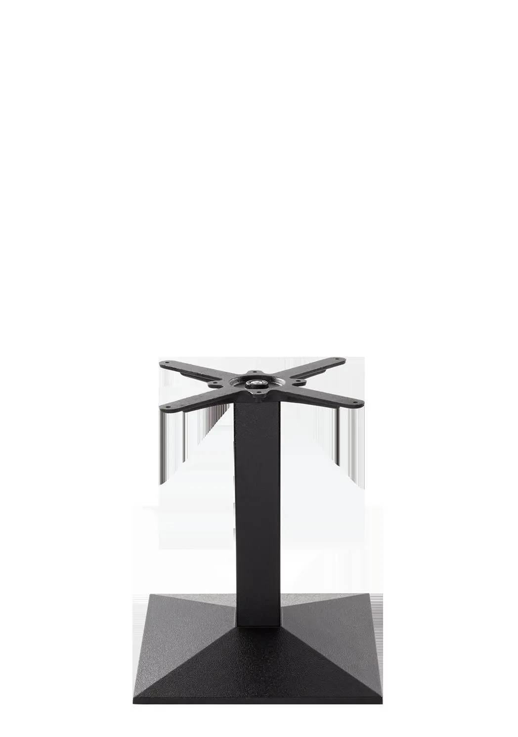 netfurniture Black Cast Iron Pyramid Table Base Medium Coffee Height 480 mm