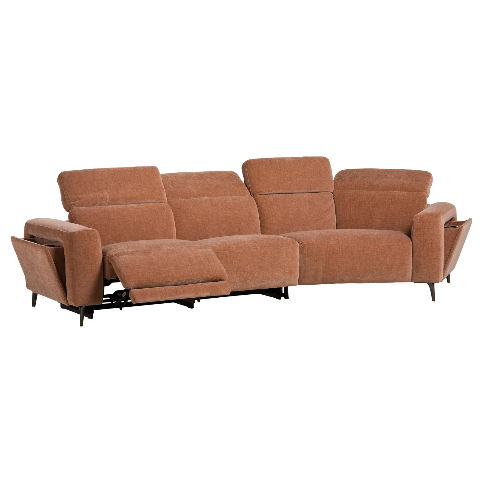 Cedro Curved Recliner Sofa - Power Lhf Fabric | Barker & Stonehouse 3