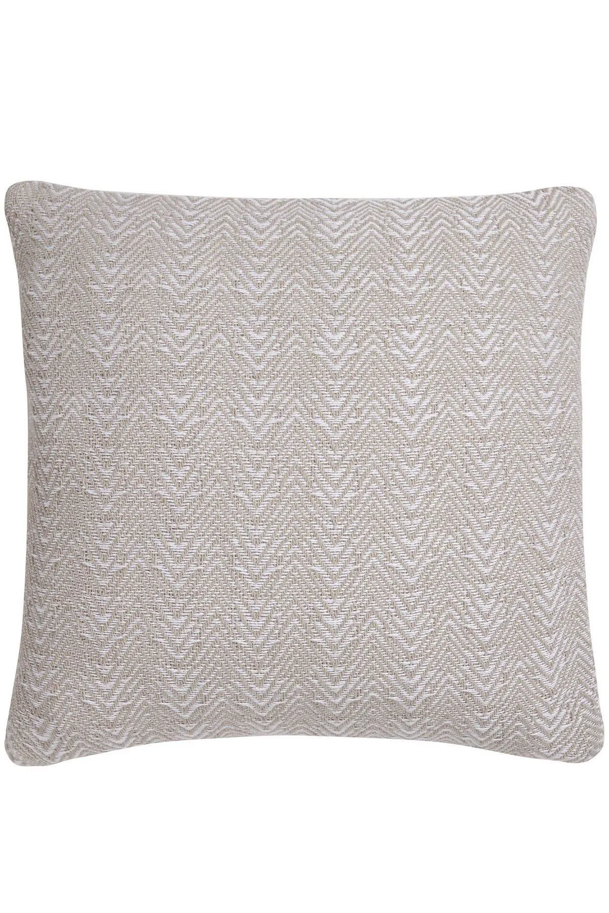 Appletree 'Herringbone' Filled Cushion 100% Cotton With Textured Weave in Natural 1