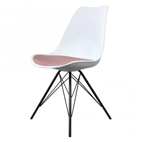 Fusion Living Soho White Plastic Dining Chair 2