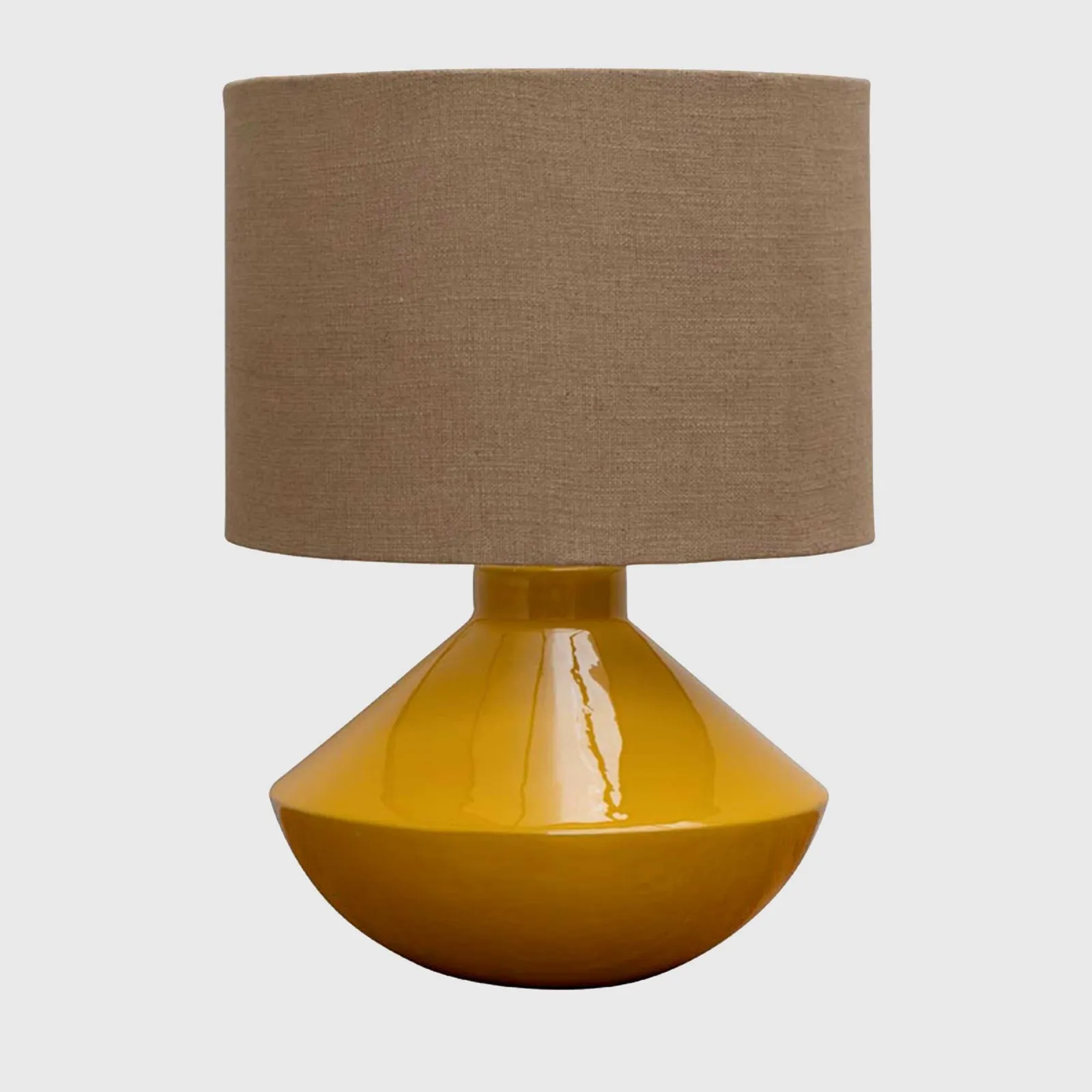 Round Yellow Table Lamp Metal | Barker & Stonehouse
