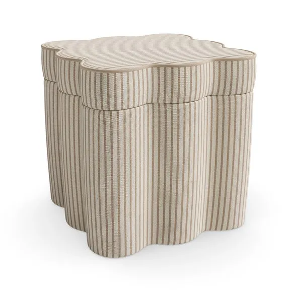 Wavie Tiny Stripe Storage Footstool 6