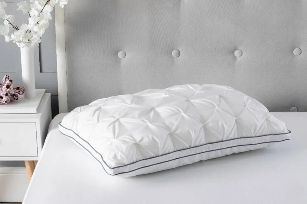 Snug City Luxury White Tufted Pintuck Pleat Pillow Soft Hypoallergenic Pillow