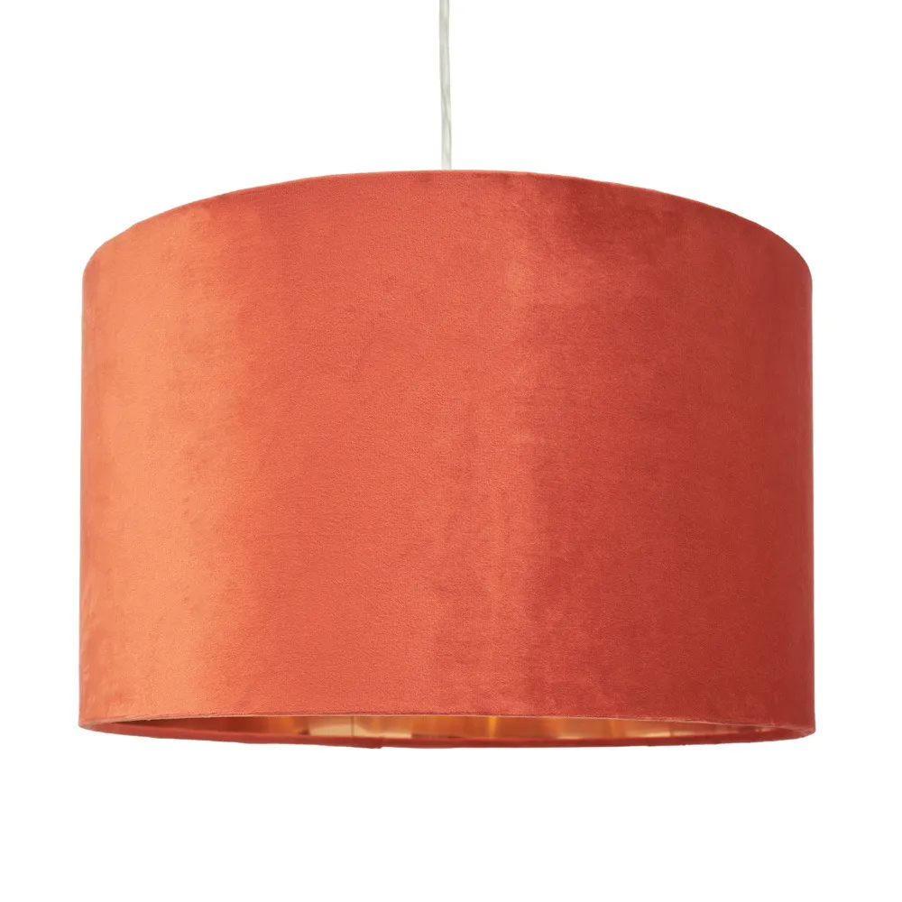Large Velvet Easyfit Shade, Burnt Orange
