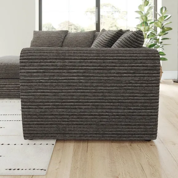 Blake Horizontal Jumbo Cord Corner Chaise Sofa 2