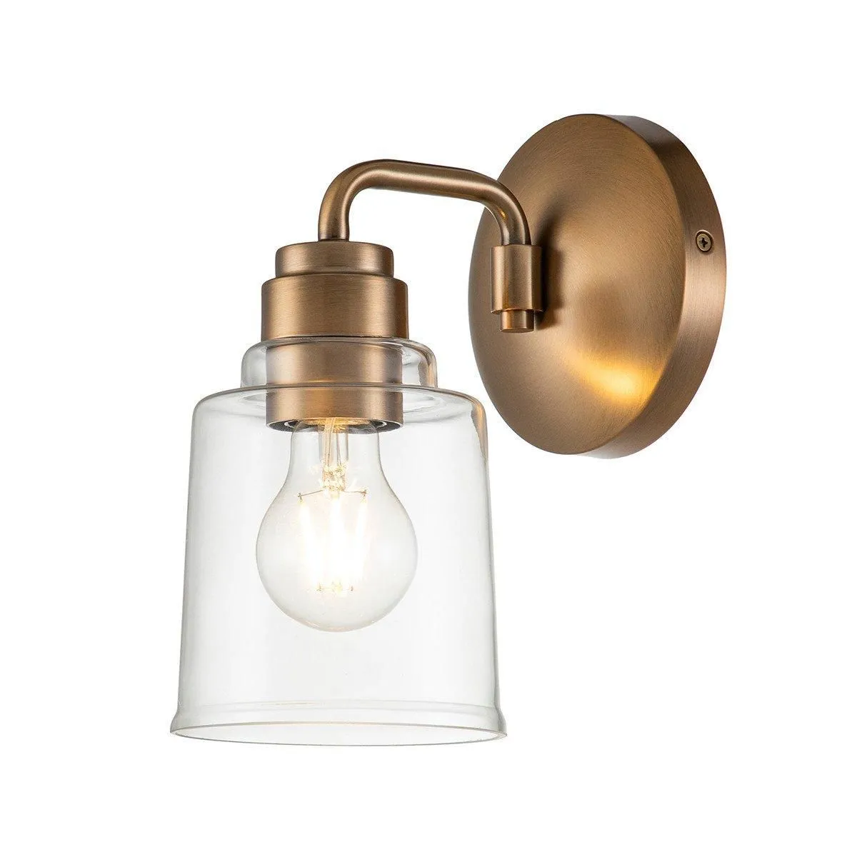Netlighting Kichler Aivian Dome Wall Lamp Weathered Brass in Yellow