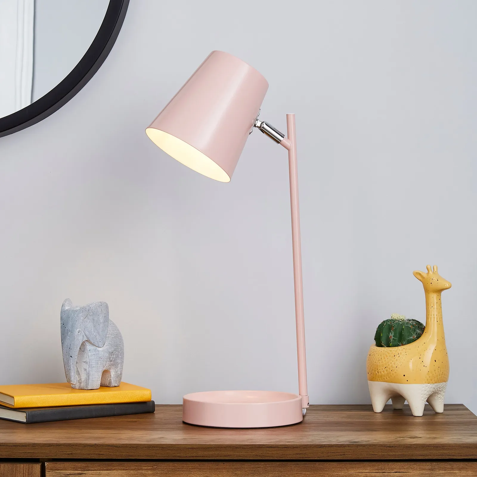 Cisco Modern Trinket Tray Task Lamp Pink