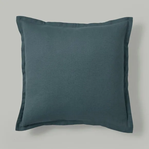 Contrast Oxford Edge Cotton & Linen Square Cushion Cover 2
