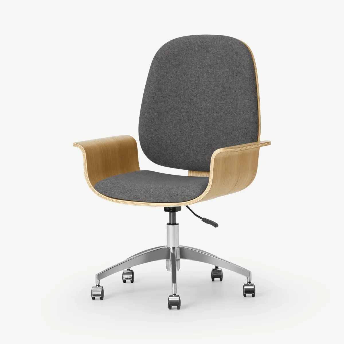 Saul Office Chair, Oak & Marl Grey