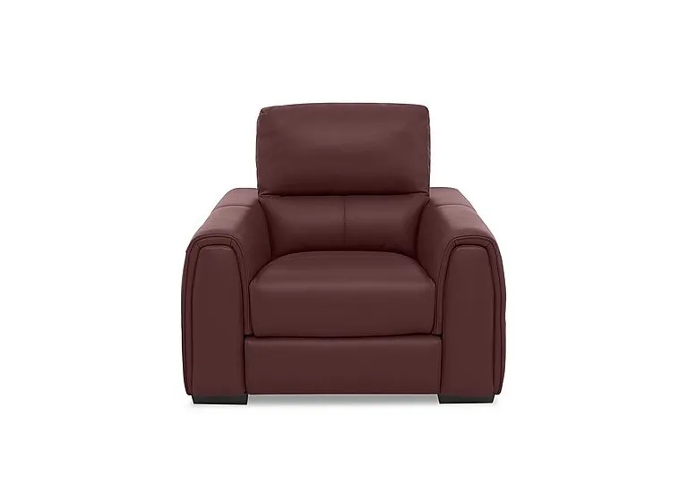 Flex Leather Armchair - BV Deep Red