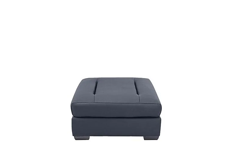 Xavier NC Leather Stool - NC Ocean Blue