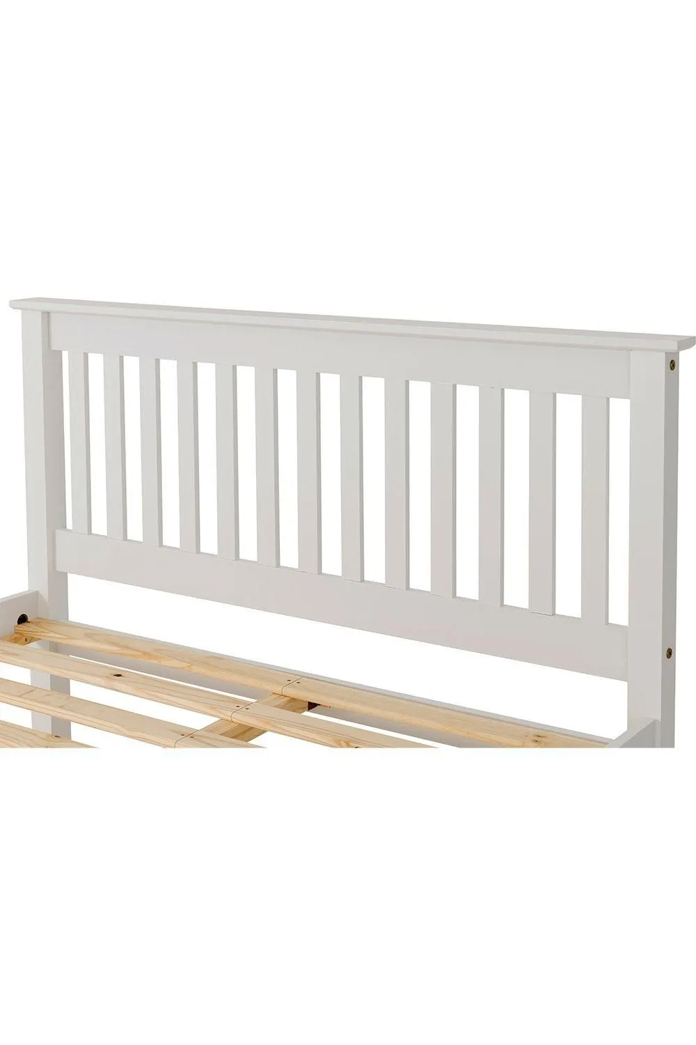 Seconique Monaco 4' Small Double Bed - Low Foot End in White 6