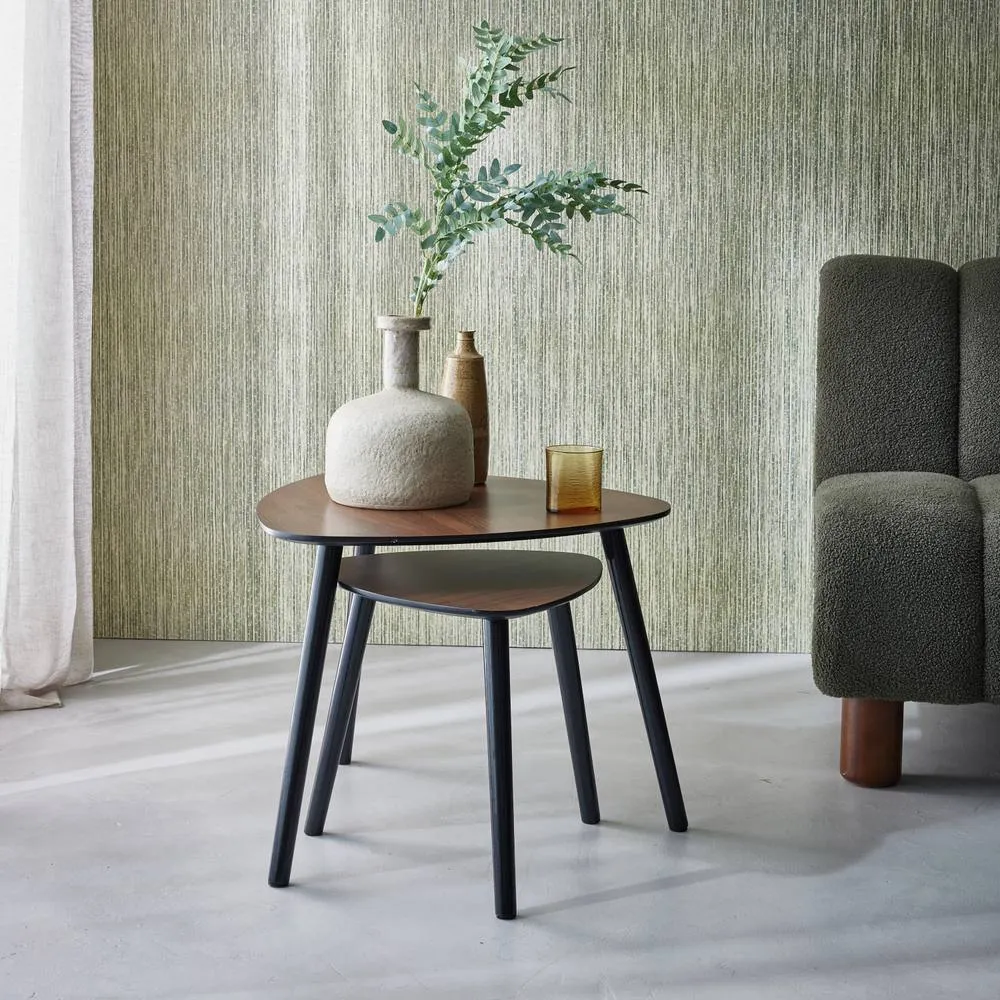 sweeek Scandinavian Nesting Tables In Mdf in Dark Brown 3