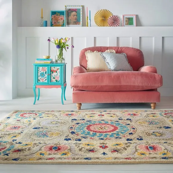 Hani Floral Wool Rug 1