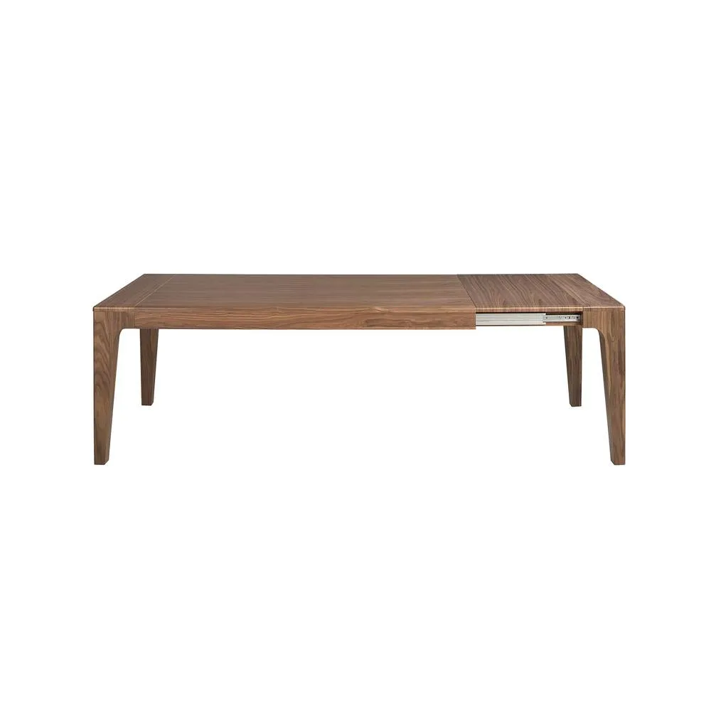 Angel Cerda Modern Rectangular Extendable Dining Table in Walnut Veneer 5