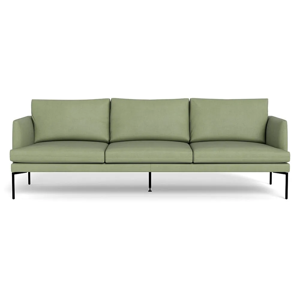 Heal's Matera 4 Seater Sofa Siena Cotton Pistachio Black Feet 1