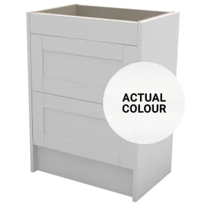 Duarti By Calypso Highwood 600mm Slimline 2 Drawer Floor Standing Vanity Unit - Matt White