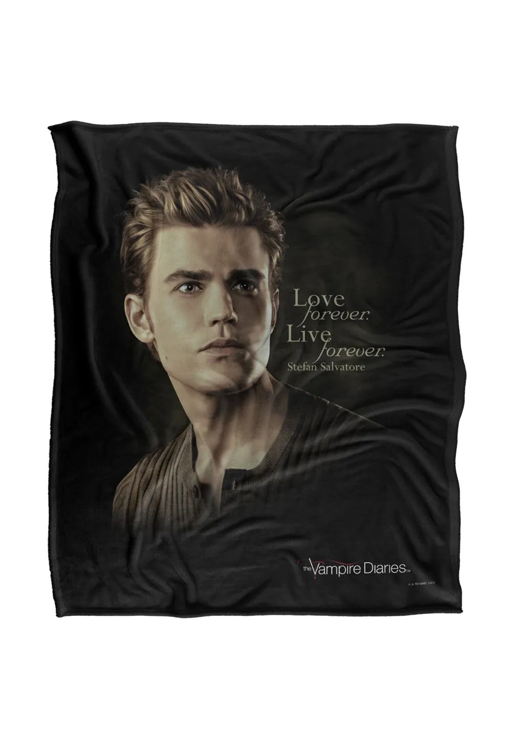 Warner Brothers Vampire Diaries Forever Silky Touch Super Soft Throw Blanket in White