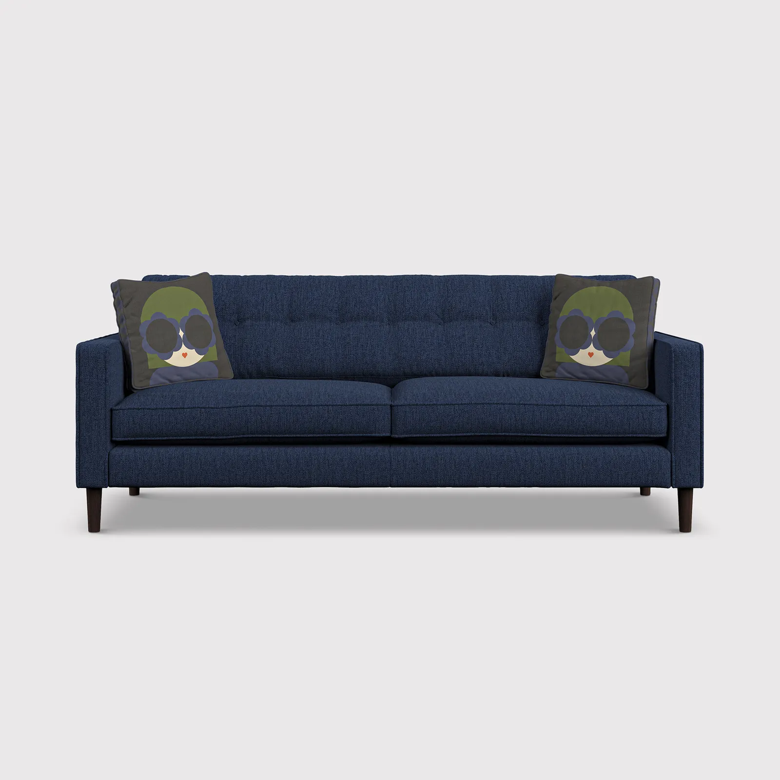 Orla Kiely Ebben Large Sofa, Navy Fabric | Barker & Stonehouse 1