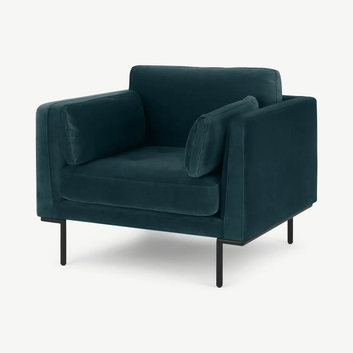 Harlow Armchair, Coastal Blue Velvet