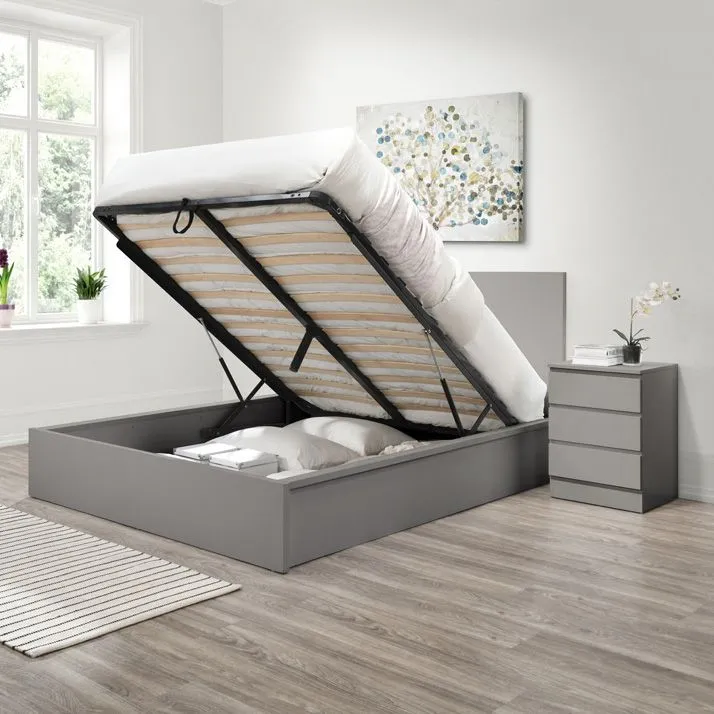 Birlea Ottoman Bed Frame Storage Oslo Gas Lift Black Grey White 2
