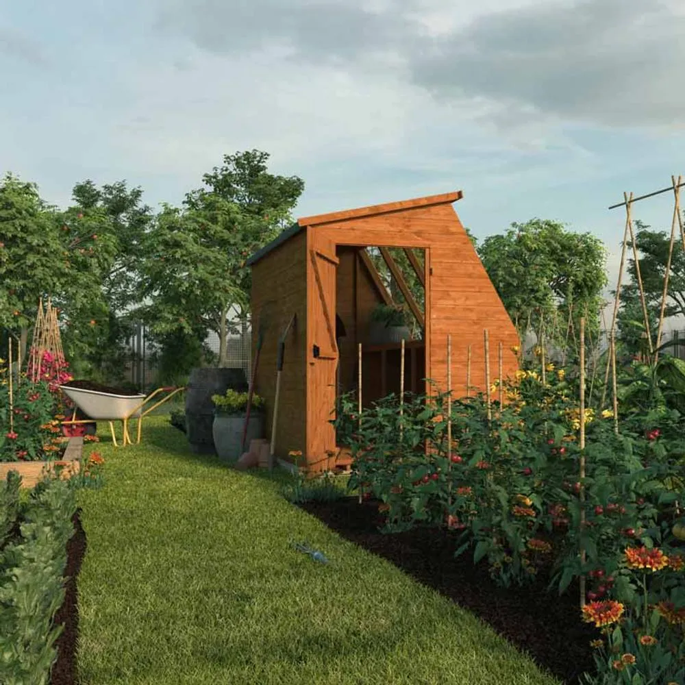 Buttercup Farm 8x6 Jewel Potting Shed 12mm Shed - L235 x W175 x H217 cm in Burnt Orange 3