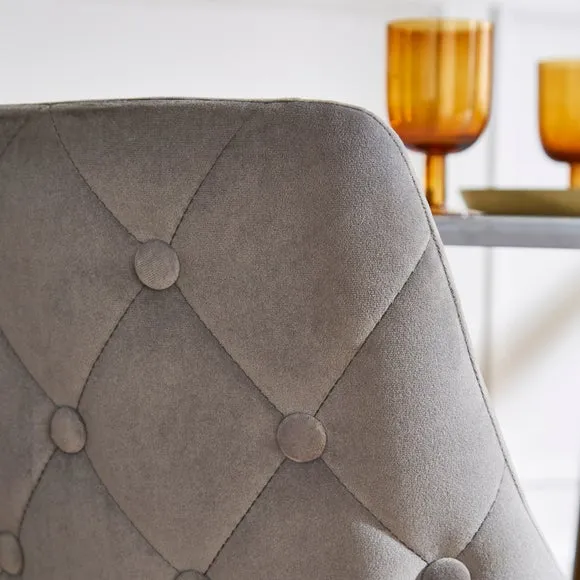 Ariana Set of 2 Dining Chairs, Velvet 3