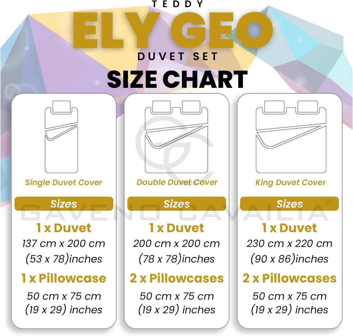 GAVENO CAVAILIA Ely Geo Printed Duvet Cover in Yellow 4