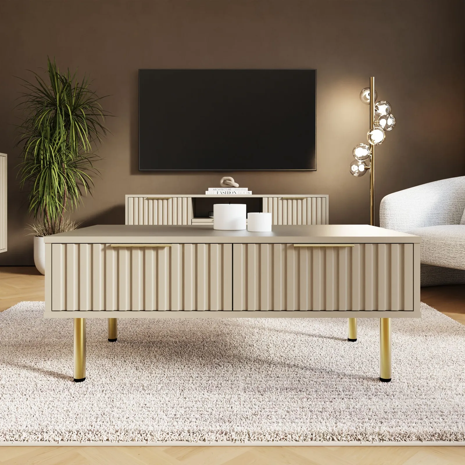 GFW Nervata Coffee Table in Ivory 1