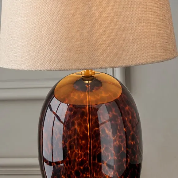 Lucien Tortoiseshell Glass Tall Table Lamp 2
